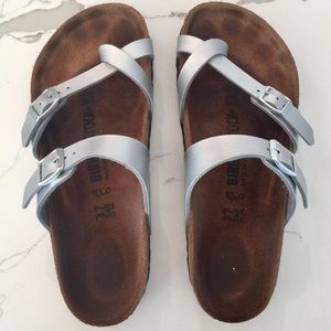 Birkenstock Mayari Burko-flor Silver